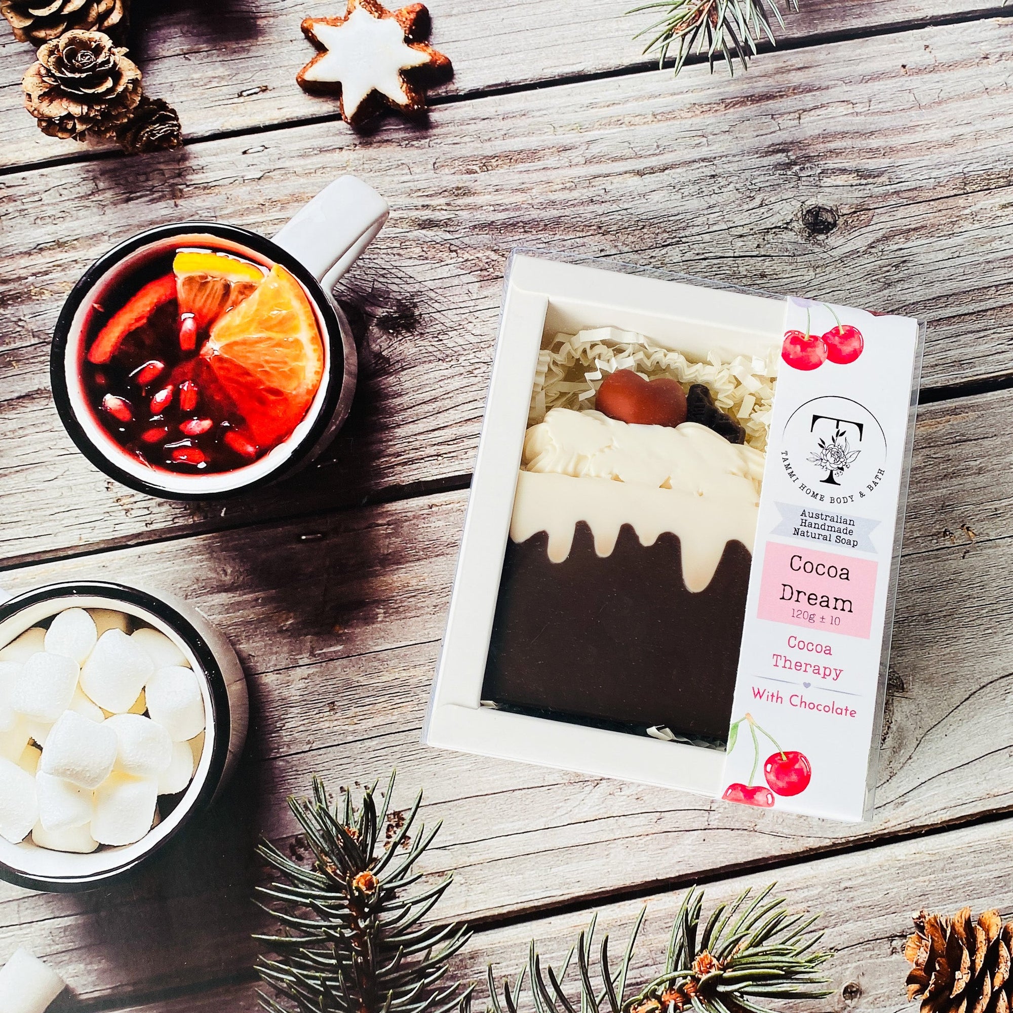 Handmade Artisan Natural Soap,Classic Collection – Cocoa Dream – Cocoa Therapy Scent - Tammi Home