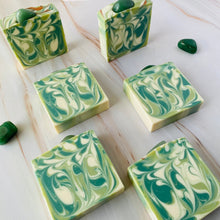 Luxury Artisanal Handmade Soap | Adventurine Gemstone with Silk | Rosemary & Lime Scent - Tammi Home