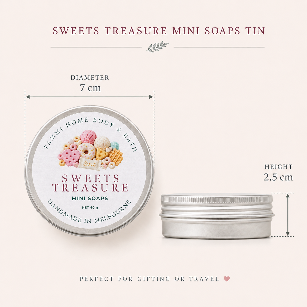 Sweets Treasure Mini Soaps – Handmade Soap Gift Tin