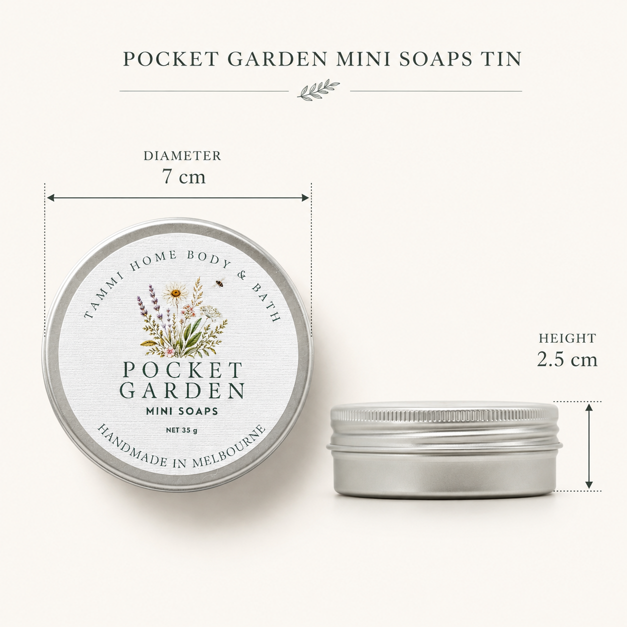 Pocket Garden Mini Soaps – Handmade Floral Soap Gift Tin