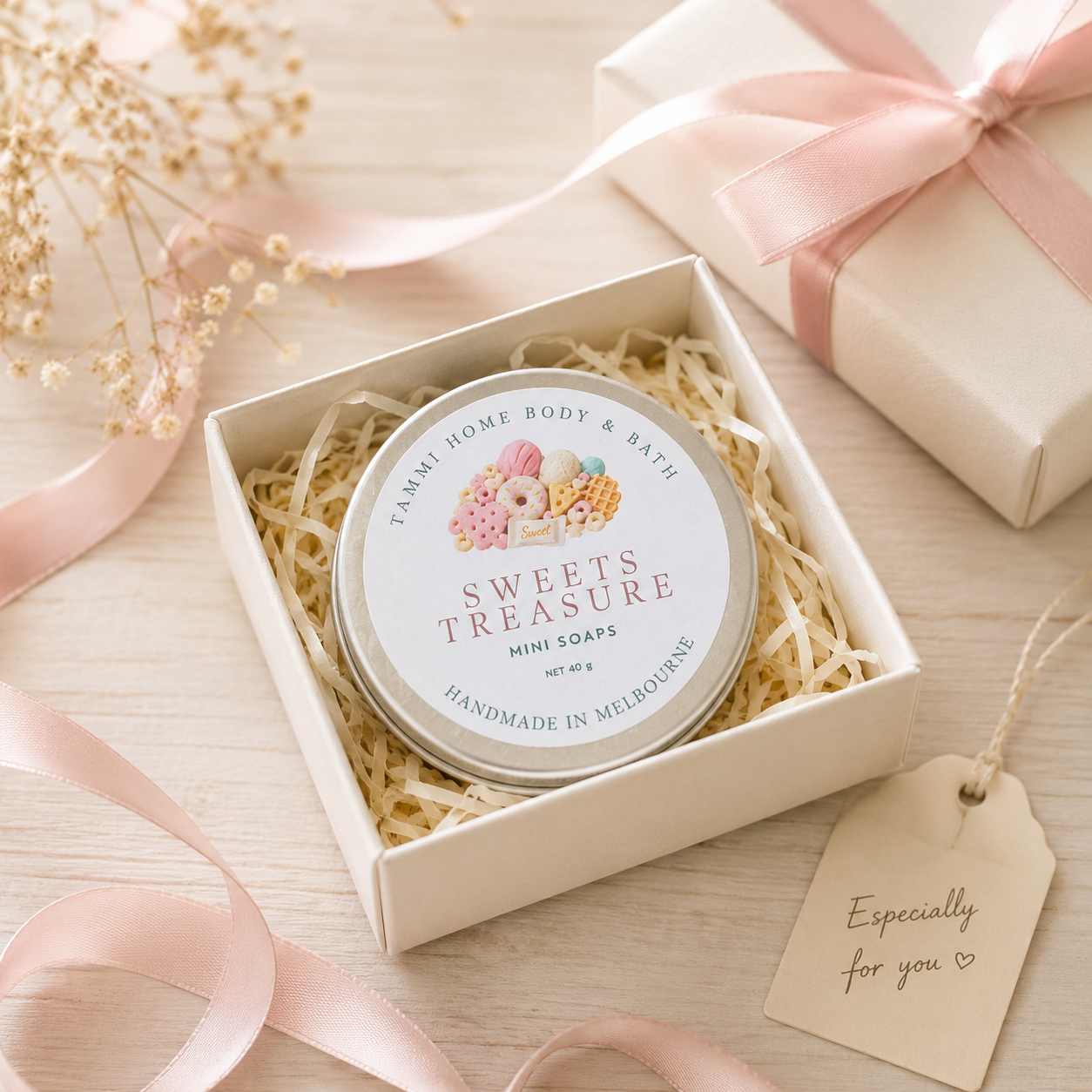 Sweets Treasure Mini Soaps – Handmade Soap Gift Tin