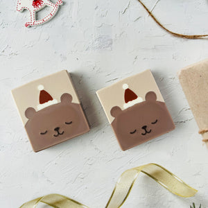 Handmade Artisan Christmas Soap | Merry Bear | Orange & Cinnamon Scent - Tammi Home