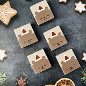 Handmade Artisan Christmas Soap | Merry Bear | Orange & Cinnamon Scent - Tammi Home
