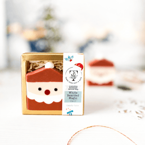 Handmade Artisan Christmas Soap | White Bearded Magic | Candy Cane Scent - Tammi Home