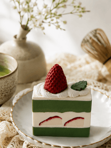 Strawberry Matcha Slice – Matcha Latte Scent | Handmade Artisan Soap - Tammi Home