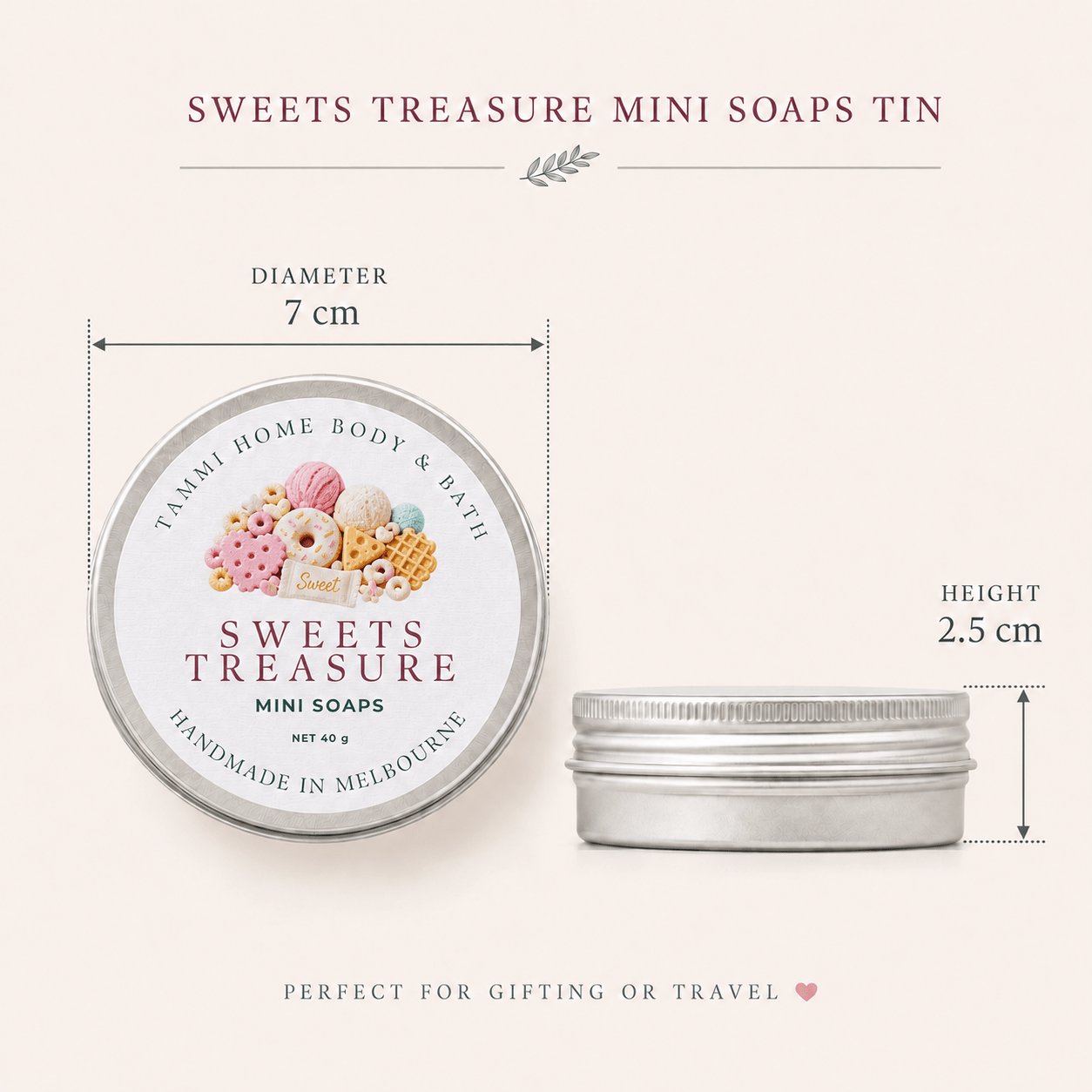 Sweets Treasure Mini Soaps – Handmade Soap Gift Tin - Tammi Home