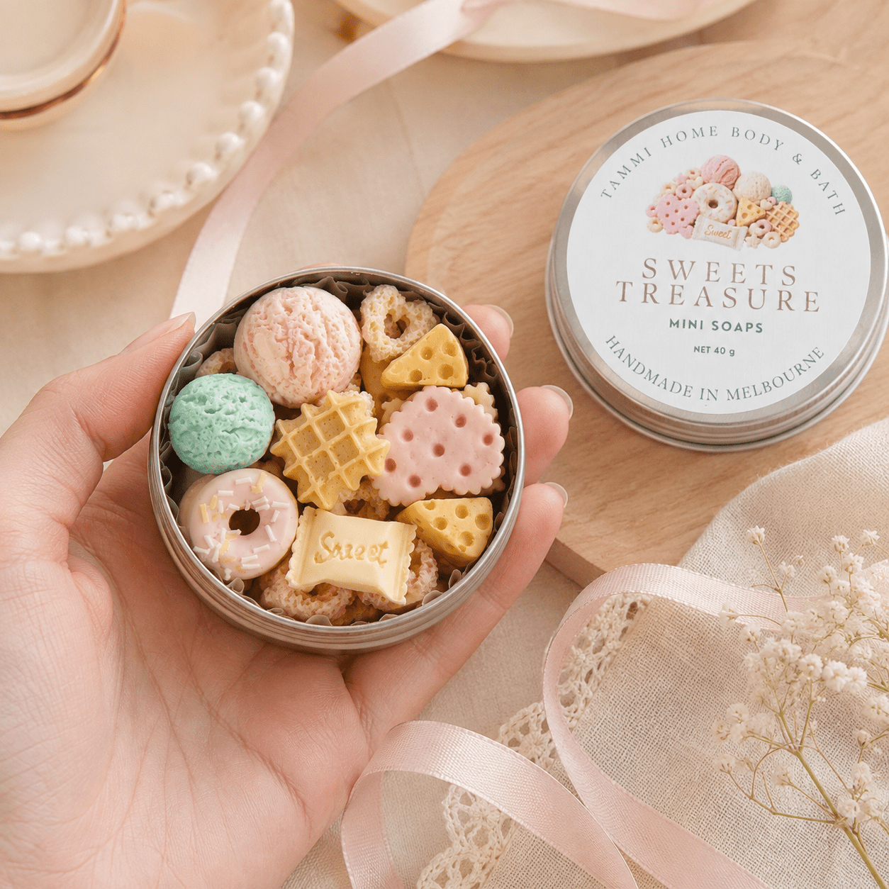 Sweets Treasure Mini Soaps – Handmade Soap Gift Tin - Tammi Home