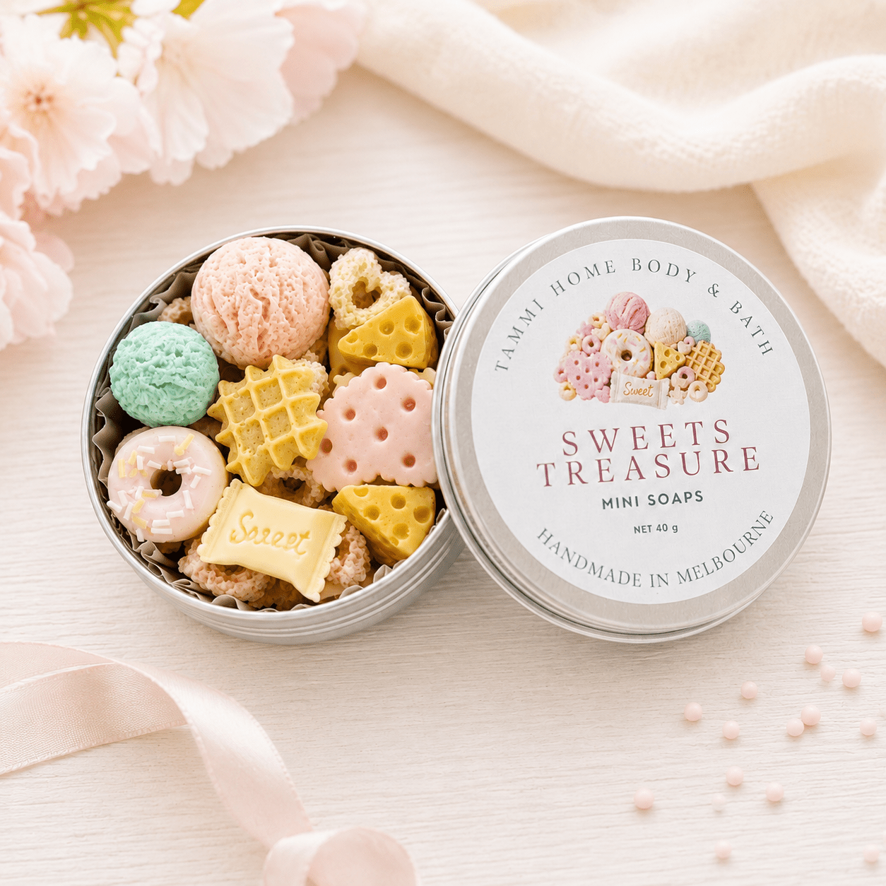 Sweets Treasure Mini Soaps – Handmade Soap Gift Tin - Tammi Home