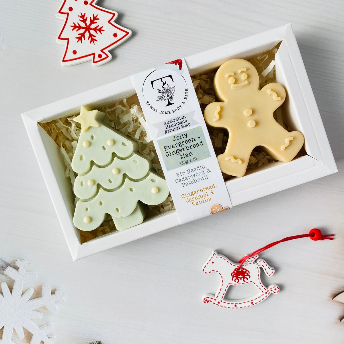 Festive Soap Gift Set - Gingerbread Man & Jolly Evergreen | Christmas ...