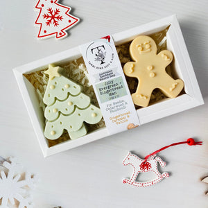 Handmade Artisan Christmas Soap | Jolly Evergreen + Gingerbread Man Gift Set - Tammi Home