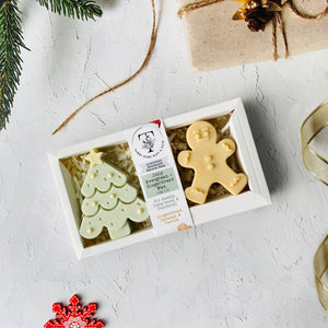 Handmade Artisan Christmas Soap | Jolly Evergreen + Gingerbread Man Gift Set - Tammi Home