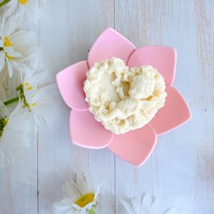 TranquilBlossom Silicone Soap Holder - Soap Dish of Morandi Elegance with Water Drainage- Lemonade Pink - Tammi Home